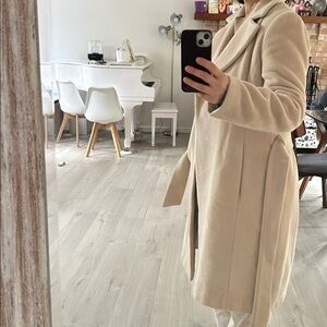 Banana Republic Angora + Wool Trench Coat (made in Italy)